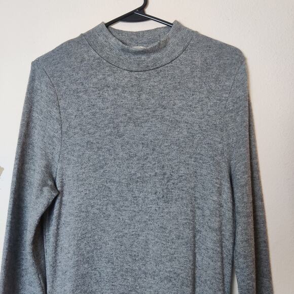 Vince Mock Neck Long Sleeve Knit Sweater Dress Large Minimalist Quiet Luxury - Picture 3 of 12
